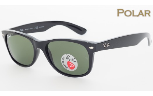 Ray-Ban New Wayfarer Classic Polarised (RB2132 901/58 58mm) saules brilles